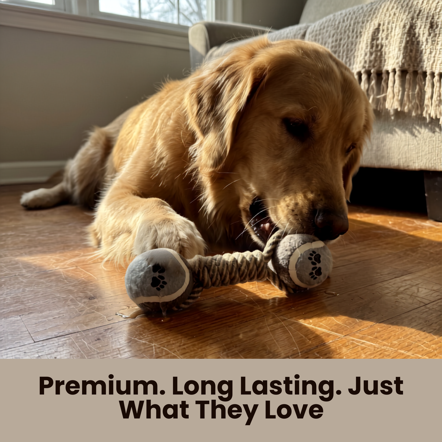 Large And Medium Puppy Relieving Stuffy Bite-resistant Molar With Tennis Cotton String